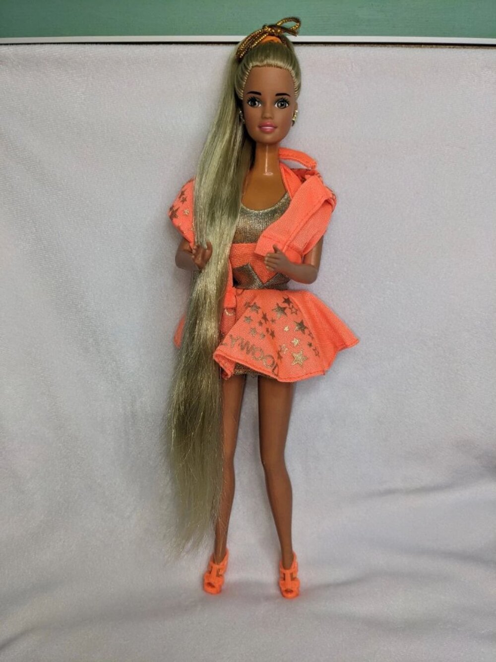 1992 Hollywood Hair Teresa Barbie Doll Mattel With Rerooted Hair
